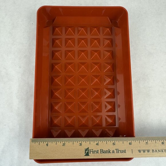 Vintage Tupperware Meat Keeper 1292-3 Marinade Tenderizer Tray Paprika With Lid - Picture 11 of 12